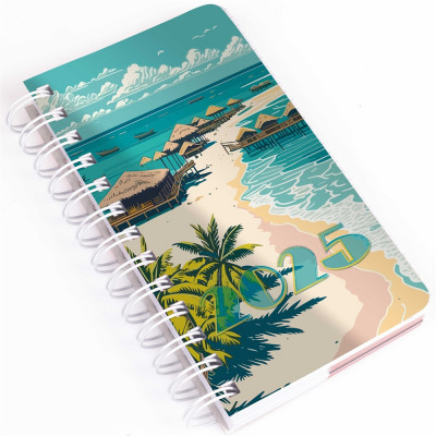 Zsebnaptár álló spirálozott SP5 napi fehér lapokkal kolibri Realsystem 2026.