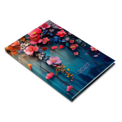 Határidőnapló Picture B/5, heti fehér lapokkal floral Realsystem 2027.