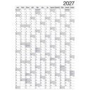 Plakátnaptár 2 oldalas éves tervezővel 980x680mm, Realsystem 2027.