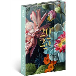 Határidőnapló mágnessel záródó, krémszínű lapokkal Porcelain Flower 110×160 mm, Presco Író- irodaszer, papíráru Presco
