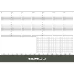 Asztali könyöklő fehér lapokkal zöld műbőrcsíkkal 570 x 390 mm  Realsystem 2026. Író- irodaszer, papíráru Realsystem