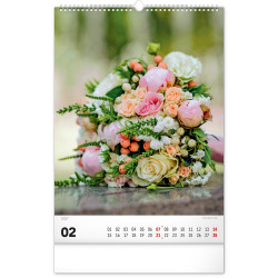 Falinaptár képes  330×460mm Bouquets  Realsystem 2027.