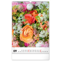 Falinaptár képes  330×460mm Bouquets  Realsystem 2027.