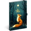 Keménytáblás notesz krémszínű lapokkal leszorító gumiszalaggal Fox 130x210mm, Presco