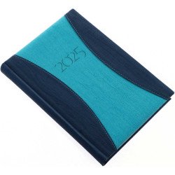 Határidőnapló Prémium A A/5, napi krémszínű lapokkal kék Realsystem 2026. Író- irodaszer, papíráru Realsystem