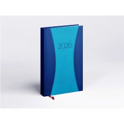 Határidőnapló Prémium A A/5, napi krémszínű lapokkal kék Realsystem 2026. Író- irodaszer, papíráru Realsystem