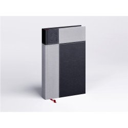 Határidőnapló Prémium M A/5, napi krémszínű lapokkal fekete Realsystem 2026. Író- irodaszer, papíráru Realsystem