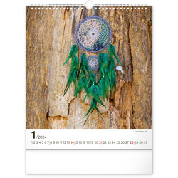 Falinaptár képes  300x340mm Dream Catcher Realsystem 2024.