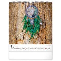 Falinaptár képes  300x340mm Dream Catcher Realsystem 2024. Író- irodaszer, papíráru Realsystem