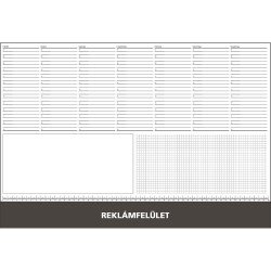Asztali könyöklő fehér lapokkal fekete műbőrcsíkkal 570 x 390 mm  Realsystem 2026. Író- irodaszer, papíráru Realsystem