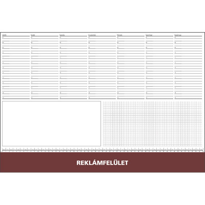 Asztali könyöklő fehér lapokkal bordó műbőrcsíkkal 570 x 390 mm  Realsystem 2026.