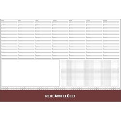 Asztali könyöklő fehér lapokkal bordó műbőrcsíkkal 570 x 390 mm  Realsystem 2026. Író- irodaszer, papíráru Realsystem