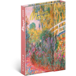 Határidőnapló mágnessel záródó, krémszínű lapokkal Claude Monet 110×160 mm, Presco Író- irodaszer, papíráru Presco