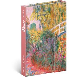 Határidőnapló mágnessel záródó, krémszínű lapokkal Claude Monet 110×160 mm, Presco Író- irodaszer, papíráru Presco