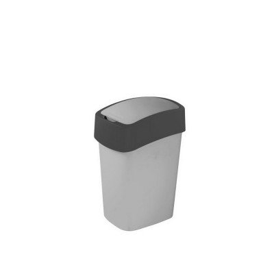 Szemetes kuka billenő fedéllel műanyag 10 literes Curver ezüst/grafit Szemetes kuka billenő fedéllel műanyag 10 literes Curver ezüst/grafit