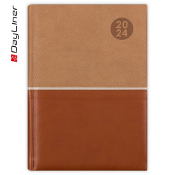 Határidőnapló Fifty A5 napi fehér lapokkal Barna Dayliner 2024. Író- irodaszer, papíráru Dayliner