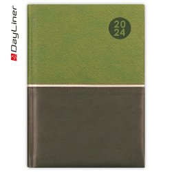 Határidőnapló Fifty A5 napi fehér lapokkal Zöld Dayliner 2024. Író- irodaszer, papíráru Dayliner