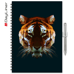 Határidőnapló InSpiral A5 heti fehér lapokkal Tiger Dayliner 2024. Író- irodaszer, papíráru Dayliner