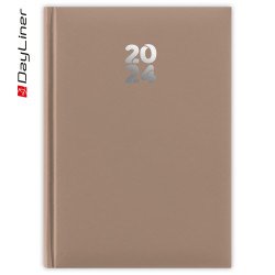 Határidőnapló Pannon A5 napi fehér lapokkal Natúr Dayliner 2024. Író- irodaszer, papíráru Dayliner