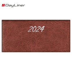 Zsebnaptár krémszínű lapokkal fekvő Rebel Bordó Dayliner 2024. Író- irodaszer, papíráru Dayliner