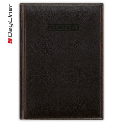 Határidőnapló Sherwood A5 napi krémszínű lapokkal Fekete Dayliner 2024. Író- irodaszer, papíráru Dayliner