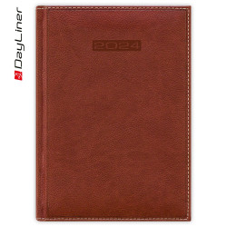 Határidőnapló Sherwood B5 heti krémszínű lapokkal Barnásvörös Dayliner 2024. Író- irodaszer, papíráru Dayliner