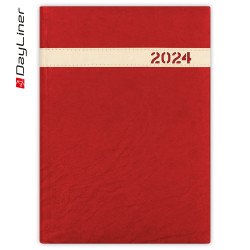 Határidőnapló The Boss A5 napi fehér lapokkal Bordó Dayliner 2024. Író- irodaszer, papíráru Dayliner