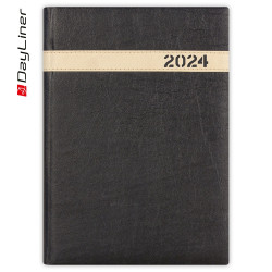Határidőnapló The Boss A5 napi fehér lapokkal Fekete Dayliner 2024. Író- irodaszer, papíráru Dayliner