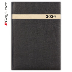 Határidőnapló The Boss B5 heti fehér lapokkal Fekete Dayliner 2024. Író- irodaszer, papíráru Dayliner