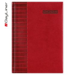 Határidőnapló Tucson A5 napi fehér lapokkal Piros Dayliner 2024. Író- irodaszer, papíráru Dayliner
