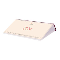 Asztali naptár Kódex fekvő fehér lapokkal bordó 320 × 150 mm Dayliner 2024. Író- irodaszer, papíráru Dayliner