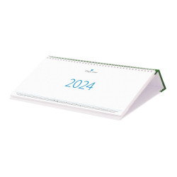 Asztali naptár Club fekvő fehér lapokkal zöld 320 × 150 mm Dayliner 2024. Író- irodaszer, papíráru Dayliner