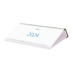 Asztali naptár Club fekvő fehér lapokkal zöld 320 × 150 mm Dayliner 2024. Író- irodaszer, papíráru Dayliner