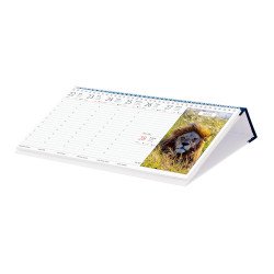 Asztali naptár fehér lapokkal 320 × 150 mm Természet világa fekvő műbör hátlappal kék Dayliner 2024. Író- irodaszer, papíráru Dayliner
