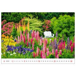 Falinaptár képes 450 × 315 mm Gardens Dayliner 2024. Író- irodaszer, papíráru Dayliner