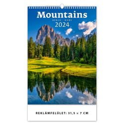 Falinaptár képes 315 × 450 mm Mountains Dayliner 2024. Író- irodaszer, papíráru Dayliner