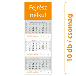 Speditőr naptár3 tömb 3 hónap 330 × 670 mm fejrész nélkül Dayliner 2024.