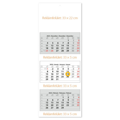 Speditőr naptár3 tömb 3 hónap 330 × 670 mm üres fejrész Dayliner 2024. Speditőr naptár3 tömb 3 hónap 330 × 670 mm üres fejrész Dayliner 2024.