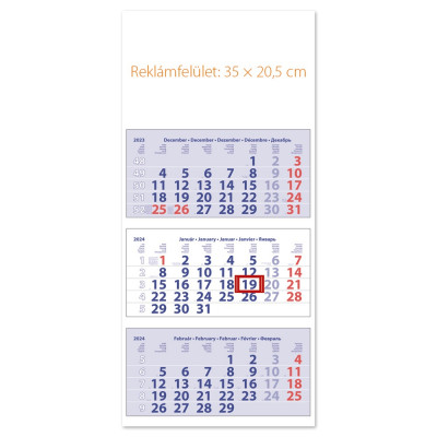 Speditőr naptár3 tömb 3 hónap Medium Club 350 × 820 mm üres fejrész Dayliner 2024. Speditőr naptár3 tömb 3 hónap Medium Club 350 × 820 mm üres fejrész Dayliner 2024.