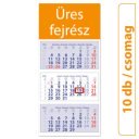 Speditőr naptár3 tömb 3 hónap Medium Club 350 × 820 mm üres fejrész Dayliner 2024.