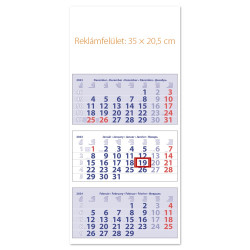 Speditőr naptár3 tömb 3 hónap Medium Club 350 × 820 mm üres fejrész Dayliner 2024. Író- irodaszer, papíráru Dayliner