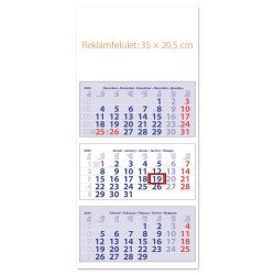 Speditőr naptár3 tömb 3 hónap Medium Club 350 × 820 mm üres fejrész Dayliner 2024. Író- irodaszer, papíráru Dayliner