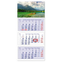 Speditőr naptár3 tömb 3 hónap Medium Club 350 × 820 mm Hegy Dayliner 2024. Író- irodaszer, papíráru Dayliner