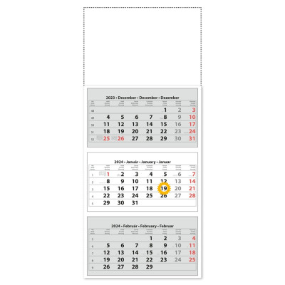 Speditőr naptár3 tömb 3 hónap TRN 350 × 550 mm fejrész nélkül Dayliner 2024.