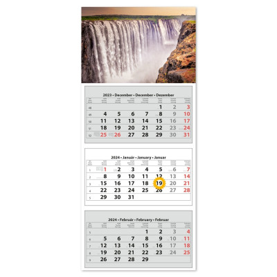 Speditőr naptár4 tömb 3 hónap TRN 350 × 755 mm Vízesés Dayliner 2024.