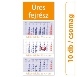 Speditőr naptár3 tömb 3 hónap Maxi Club 330 × 880 mm üres fejrész Dayliner 2024.
