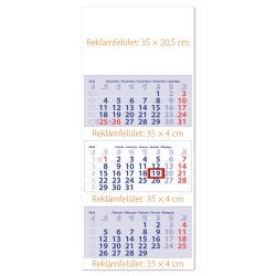 Speditőr naptár3 tömb 3 hónap Maxi Club 330 × 880 mm üres fejrész Dayliner 2024. Író- irodaszer, papíráru Dayliner