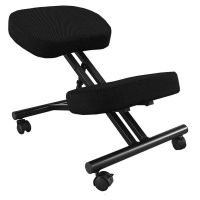 Térdeplőszék szövet fekete