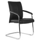 Forgószék CHICAGO/S valódi bőr, fekete