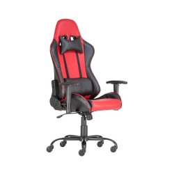 Forgószék, gamer ALPHA RACING fekete/piros, görgő, design Iroda üzemeltetés, munkavédelem Antares